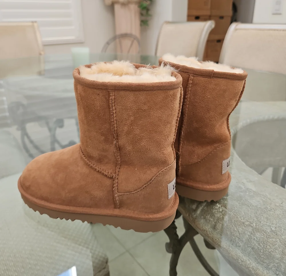 UGG Chestnut Suede Shearling Boots